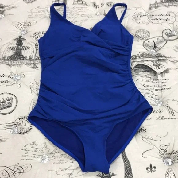 Sea Level Riviera Ribbed One Piece Swim Ocean Blue - Picture 4 of 9